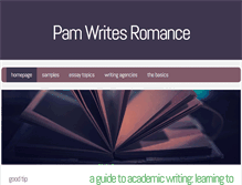 Tablet Screenshot of pamwritesromance.com